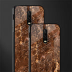 lavish brown marble glass case for oneplus 6t image-2