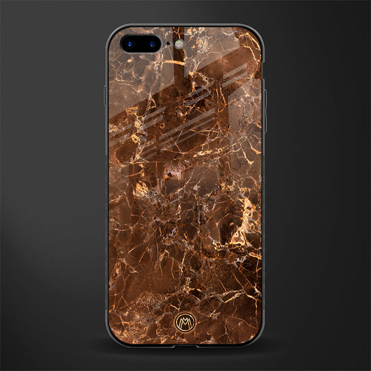 lavish brown marble glass case for iphone 8 plus image