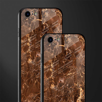 lavish brown marble glass case for iphone 7 image-2