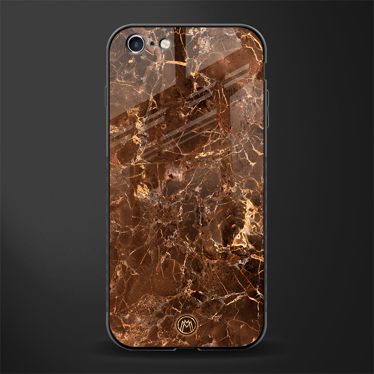 lavish brown marble glass case for iphone 6s plus image