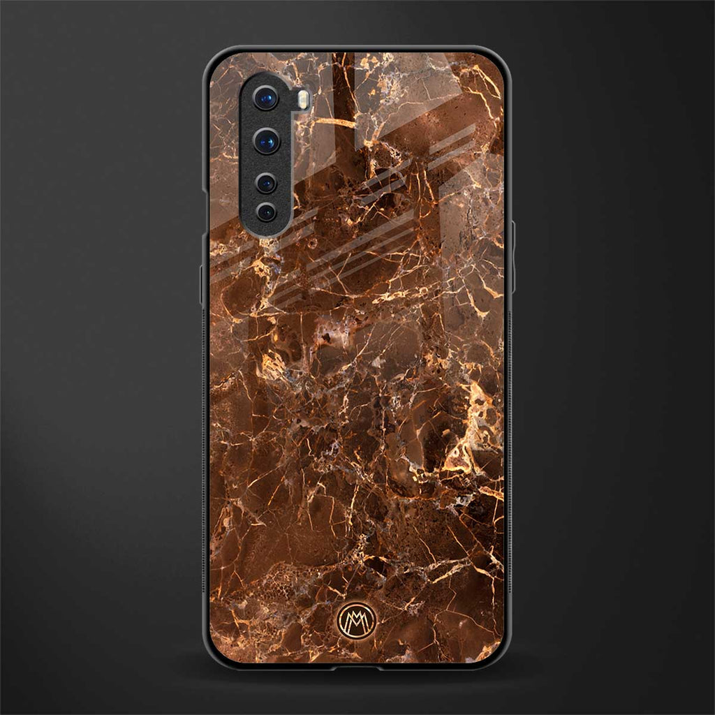 lavish brown marble glass case for oneplus nord ac2001 image