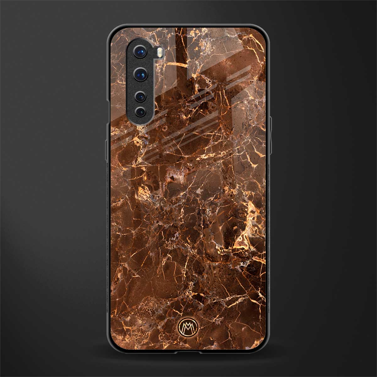 lavish brown marble glass case for oneplus nord ac2001 image