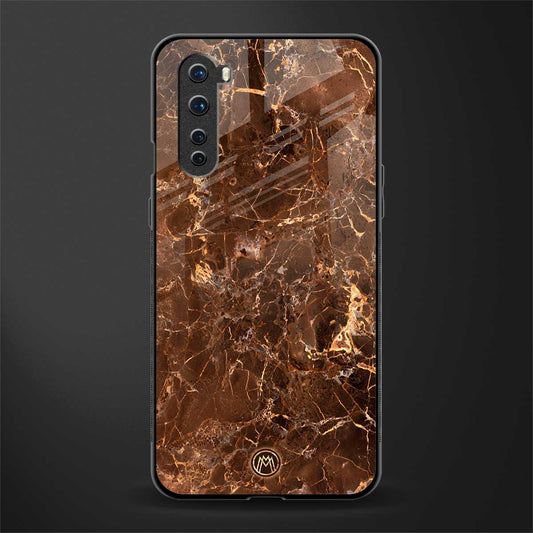 lavish brown marble glass case for oneplus nord ac2001 image