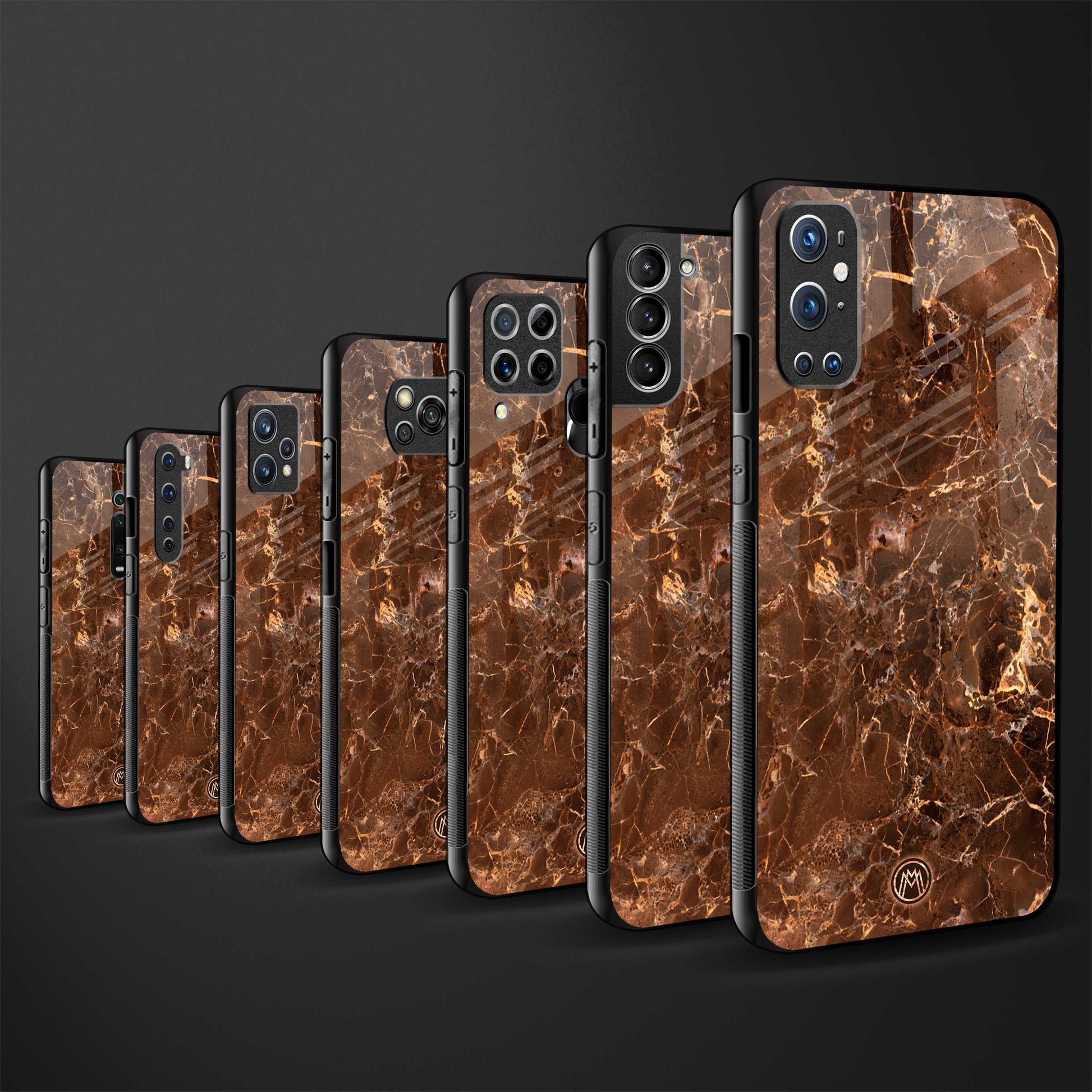 lavish brown marble glass case for oppo a1k image-3
