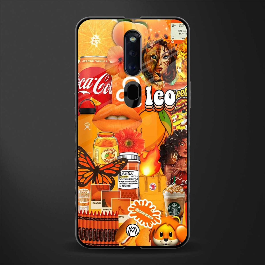 leo aesthetic collage glass case for oppo f11 pro image