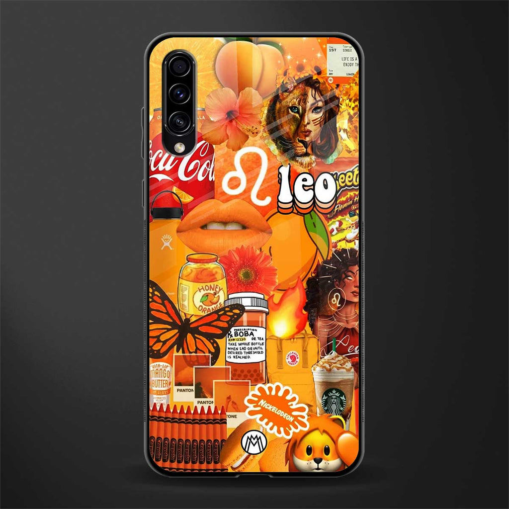 leo aesthetic collage glass case for samsung galaxy a70s image