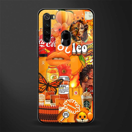 leo aesthetic collage glass case for redmi note 8 image