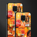 leo aesthetic collage glass case for redmi note 9 pro image-2
