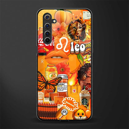 leo aesthetic collage glass case for realme 6 image