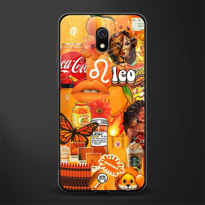 leo aesthetic collage glass case for redmi 8a image