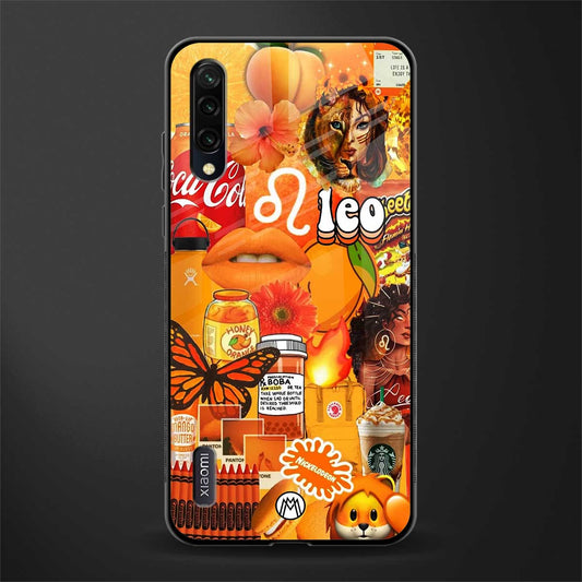 leo aesthetic collage glass case for mi a3 redmi a3 image