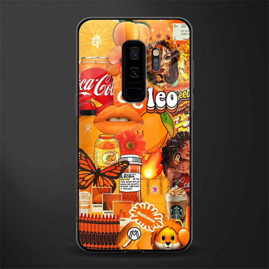 leo aesthetic collage glass case for samsung galaxy s9 plus image
