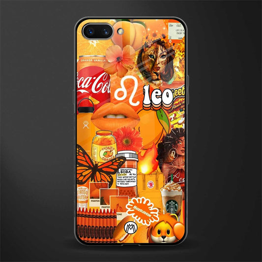 leo aesthetic collage glass case for oppo a3s image