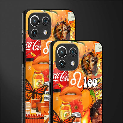 leo aesthetic collage glass case for mi 11 lite image-2