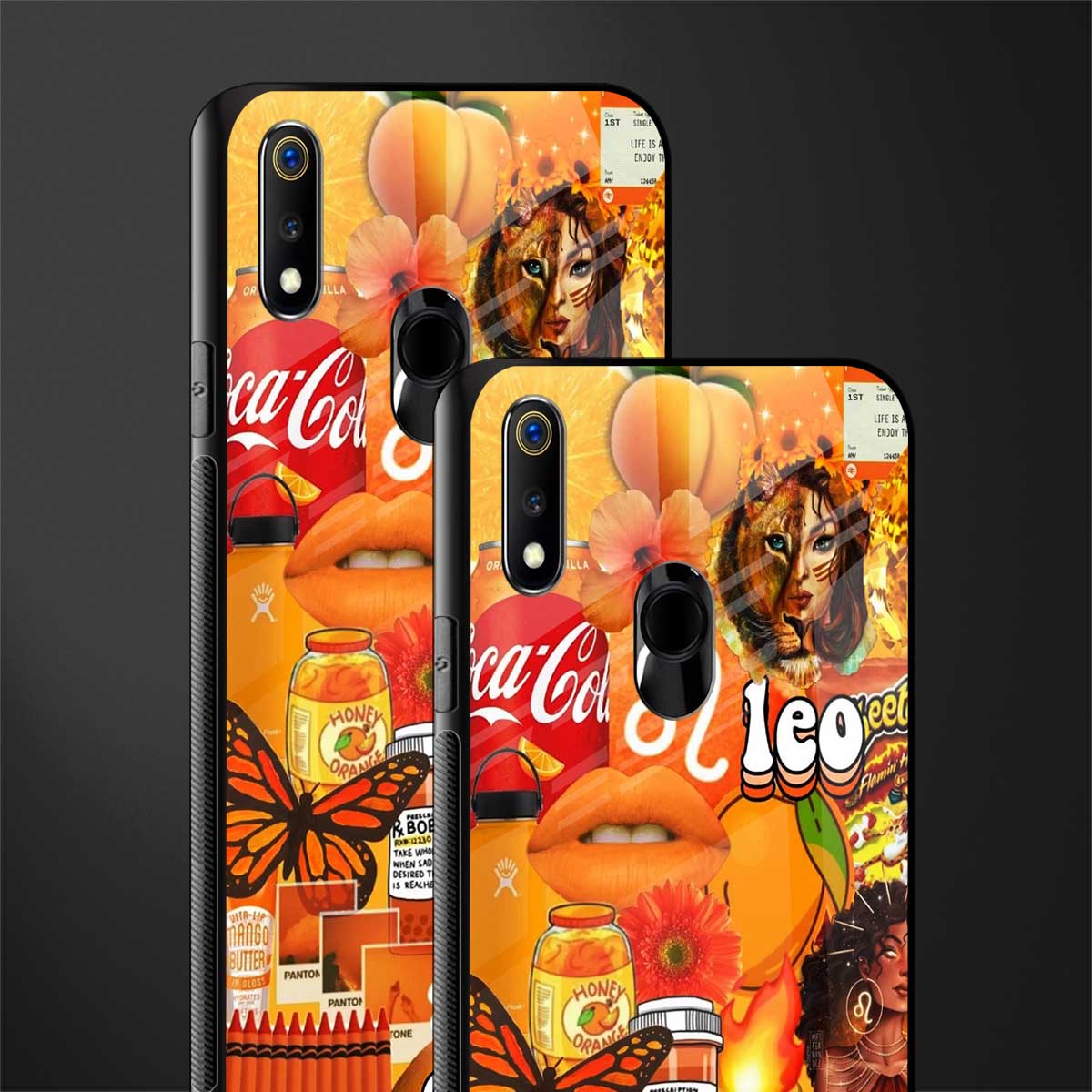 leo aesthetic collage glass case for realme 3 pro image-2