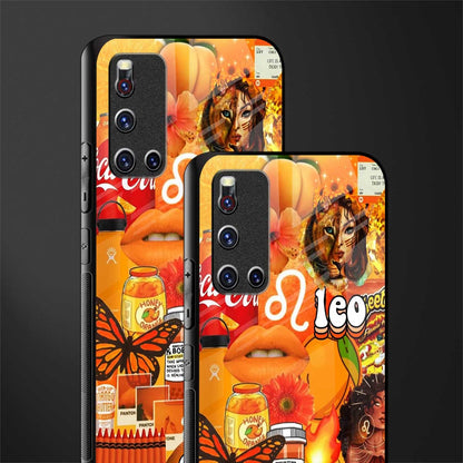 leo aesthetic collage glass case for vivo v19 image-2