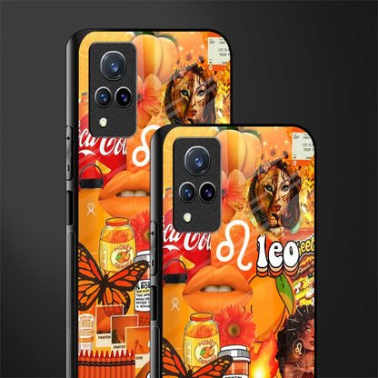 leo aesthetic collage glass case for vivo v21 5g image-2