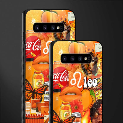 leo aesthetic collage glass case for samsung galaxy s10 image-2