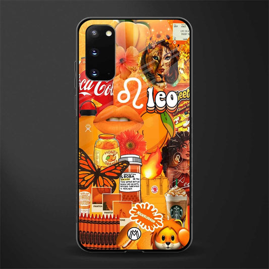 leo aesthetic collage glass case for samsung galaxy s20 image