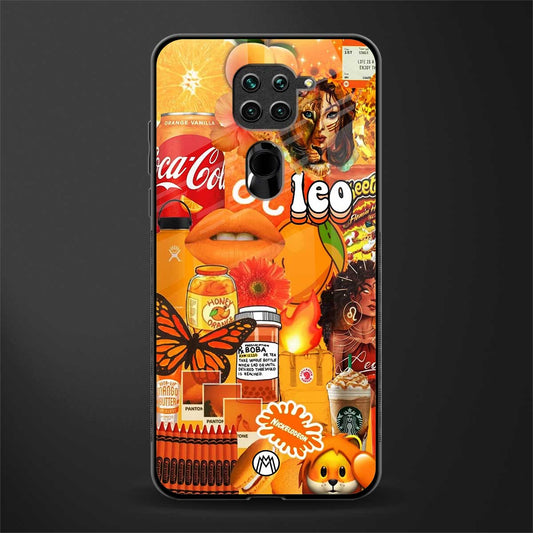 leo aesthetic collage glass case for redmi note 9 image