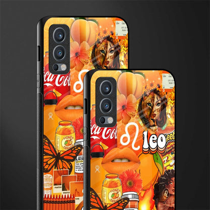 leo aesthetic collage glass case for oneplus nord 2 5g image-2