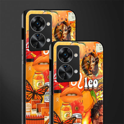 leo aesthetic collage glass case for phone case | glass case for oneplus nord 2t 5g
