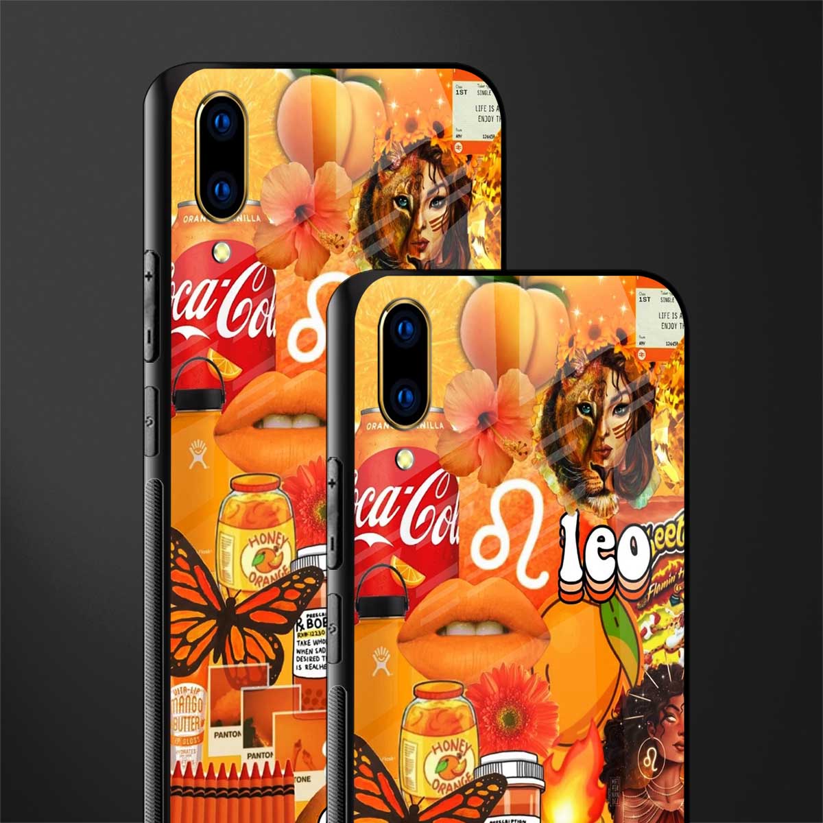 leo aesthetic collage glass case for vivo v11 pro image-2