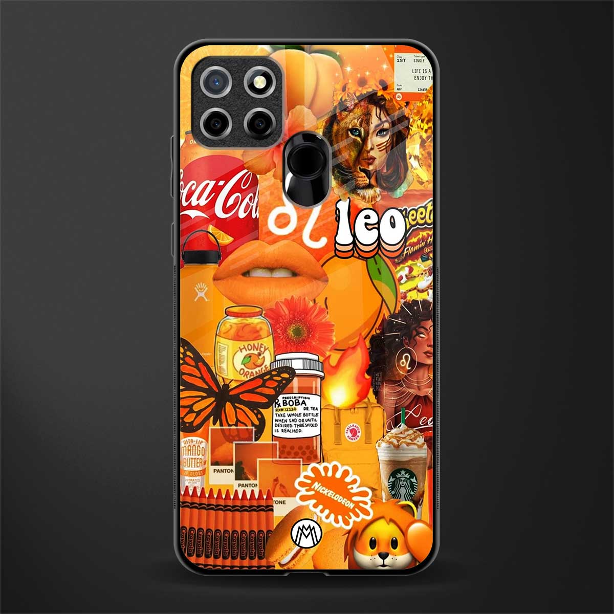 leo aesthetic collage glass case for realme c25 realme c25s image