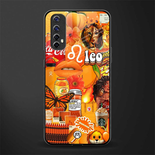 leo aesthetic collage glass case for realme 7 image