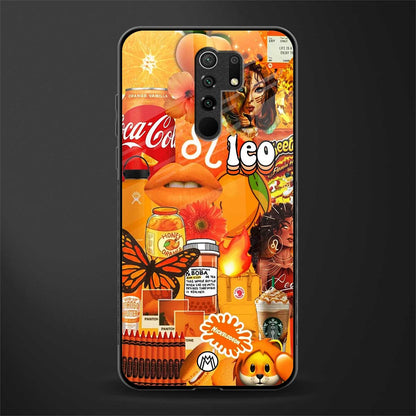 leo aesthetic collage glass case for poco m2 image
