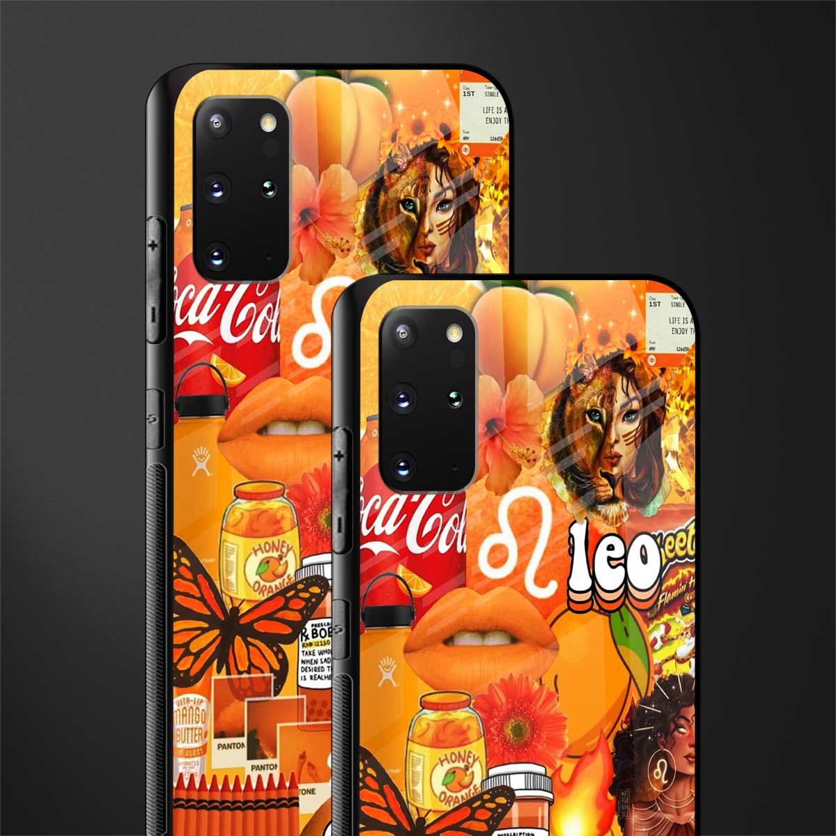 leo aesthetic collage glass case for samsung galaxy s20 plus image-2