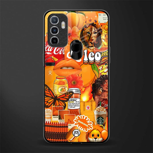 leo aesthetic collage glass case for oppo a53 image