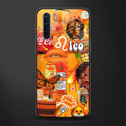 leo aesthetic collage glass case for oppo f15 image