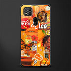 leo aesthetic collage glass case for poco c31 image