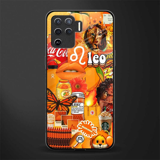 leo aesthetic collage glass case for oppo f19 pro image