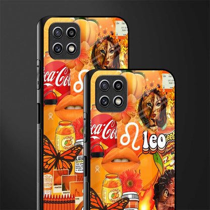 leo aesthetic collage glass case for samsung galaxy a22 5g image-2