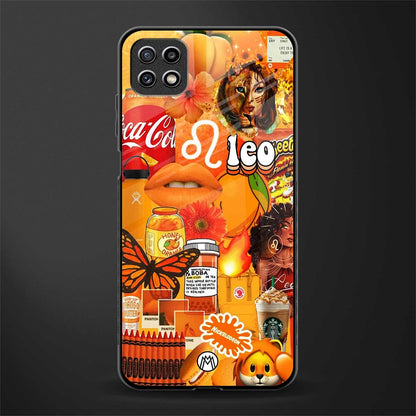 leo aesthetic collage glass case for samsung galaxy a22 5g image