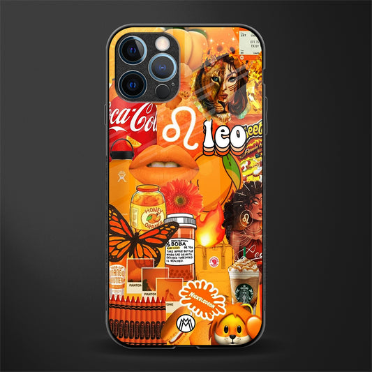 leo aesthetic collage glass case for iphone 14 pro max image