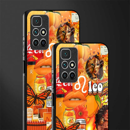 leo aesthetic collage glass case for redmi 10 prime image-2