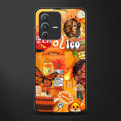 leo aesthetic collage glass case for vivo v23 5g image