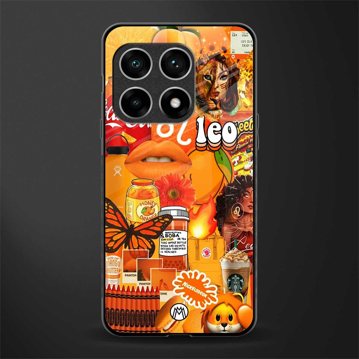 leo aesthetic collage glass case for oneplus 10 pro 5g image