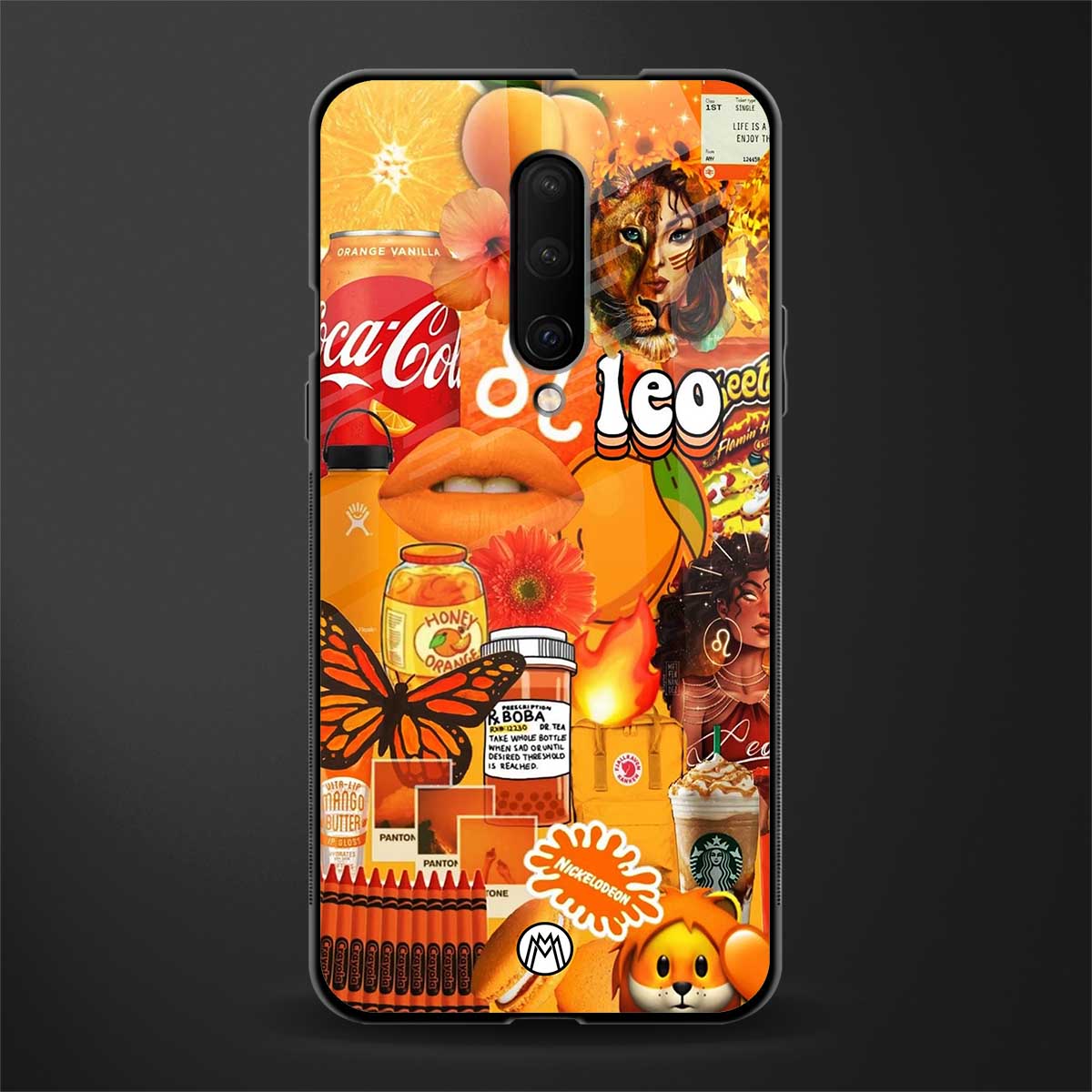 leo aesthetic collage glass case for oneplus 7 pro image