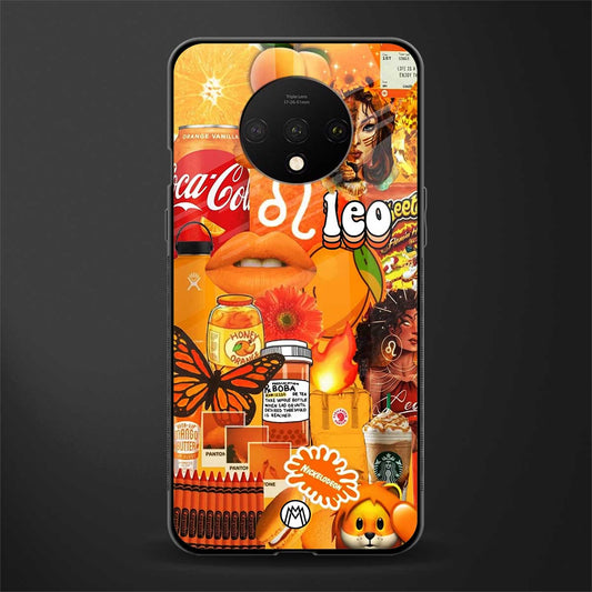 leo aesthetic collage glass case for oneplus 7t image
