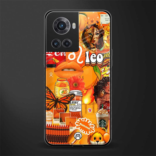 leo aesthetic collage back phone cover | glass case for oneplus 10r 5g
