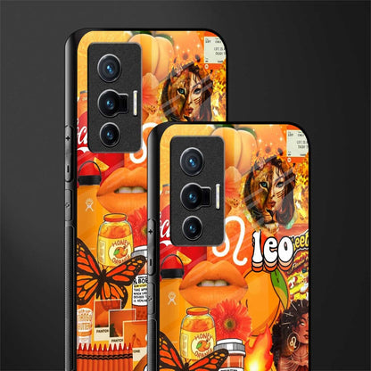 leo aesthetic collage glass case for vivo x70 image-2