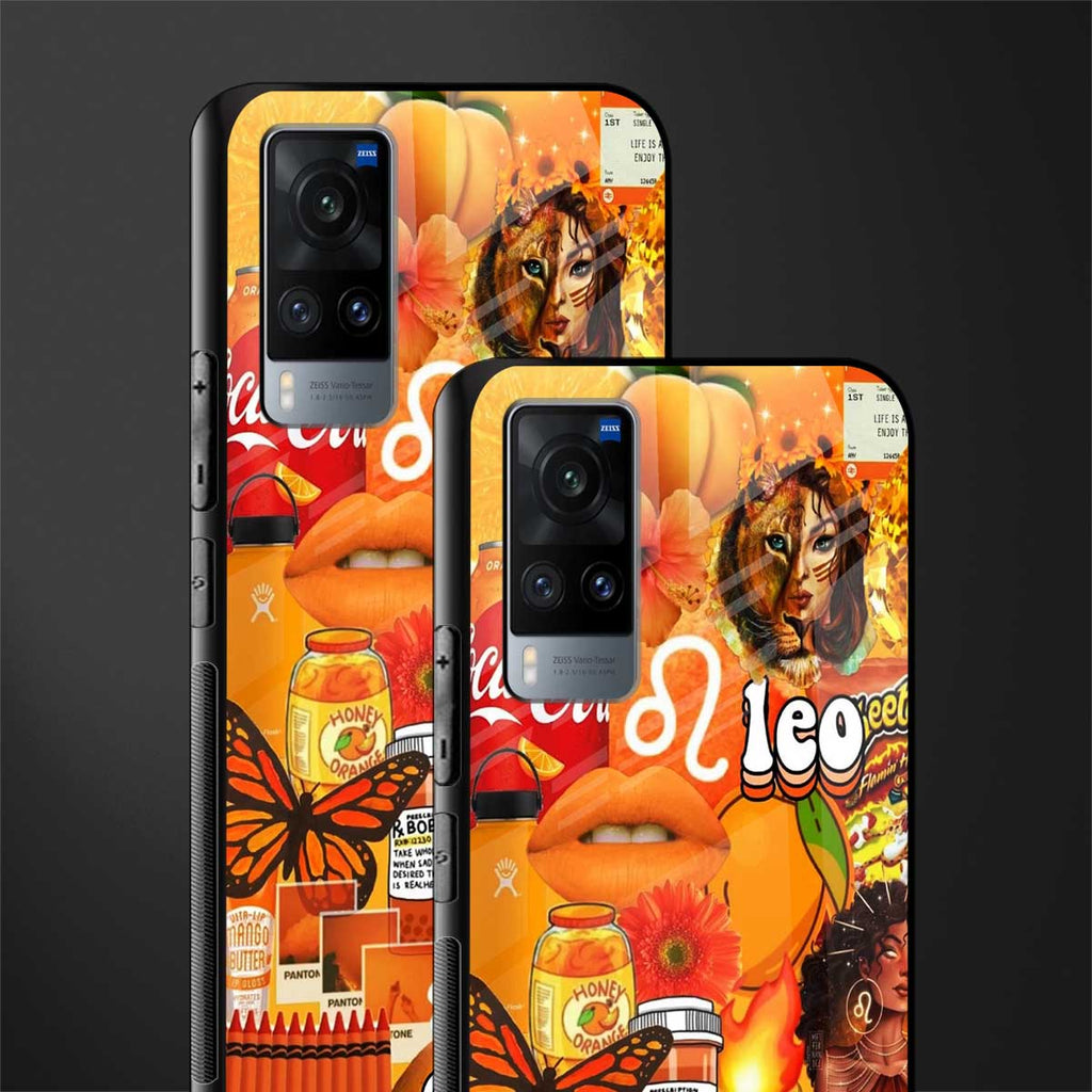 leo aesthetic collage glass case for vivo x60 image-2