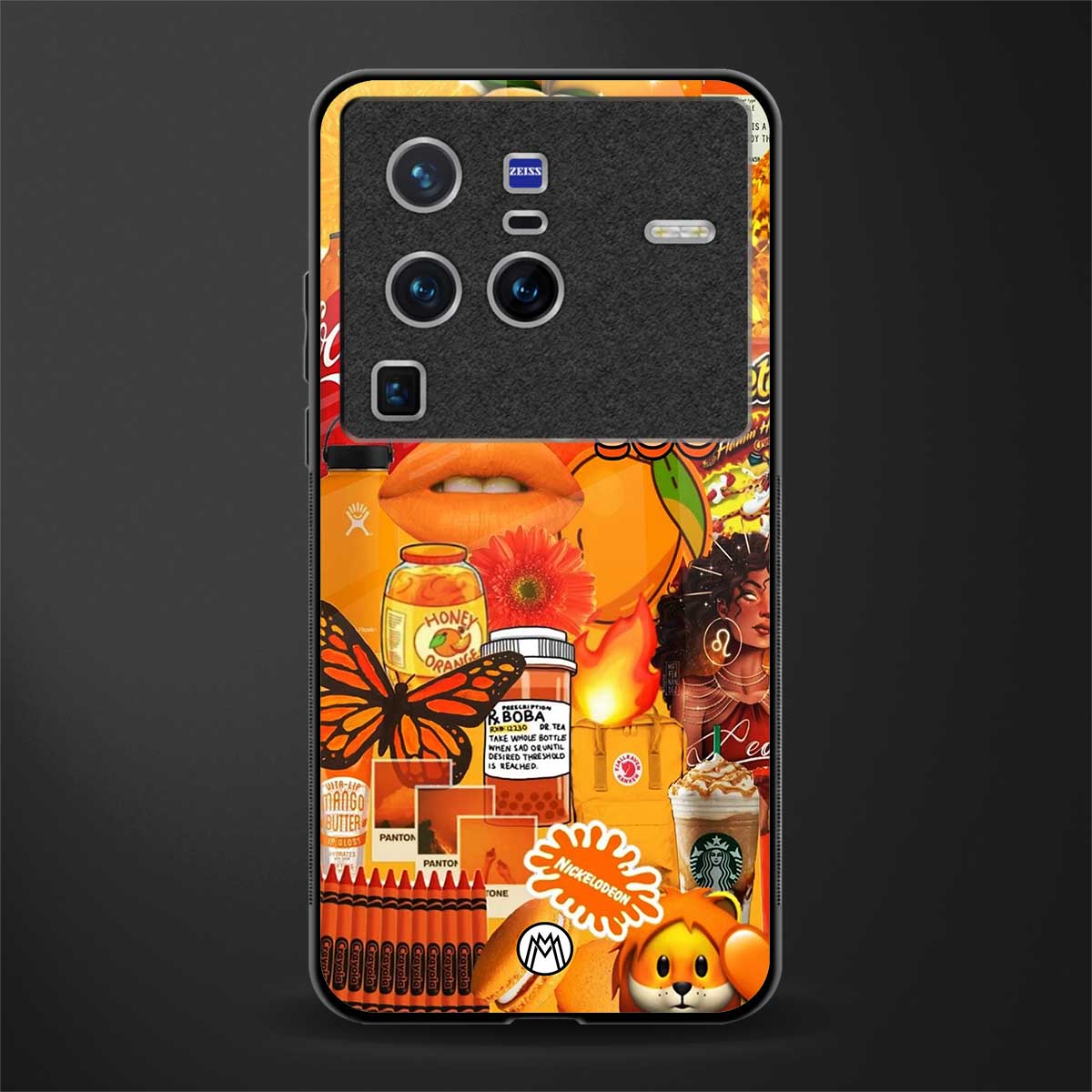 leo aesthetic collage glass case for vivo x80 pro 5g image