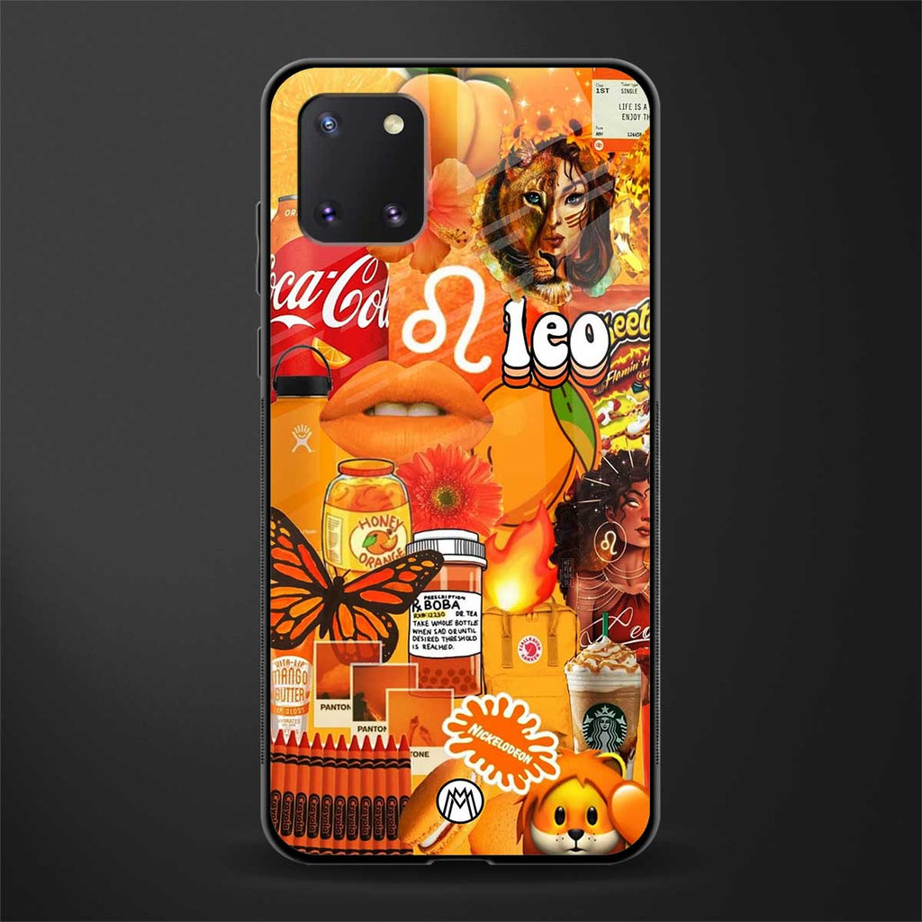 leo aesthetic collage glass case for samsung a81 image