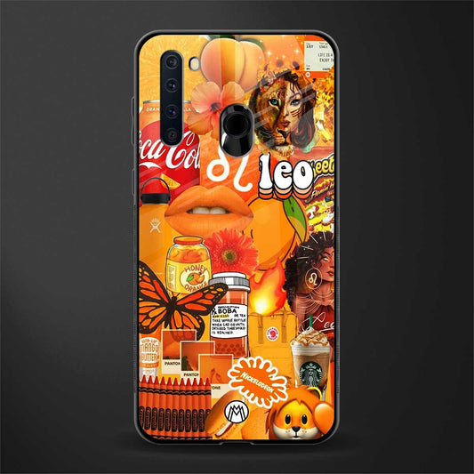 leo aesthetic collage glass case for samsung a21 image