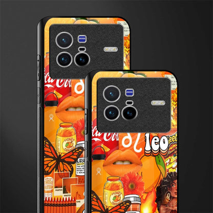 leo aesthetic collage glass case for vivo x80 image-2